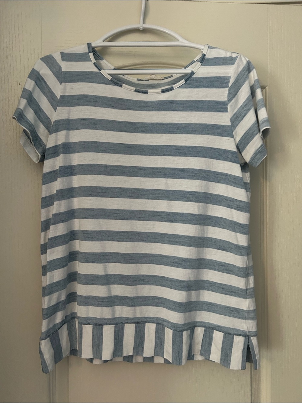 Jane and Delancey striped top, M, blue/white stripes
